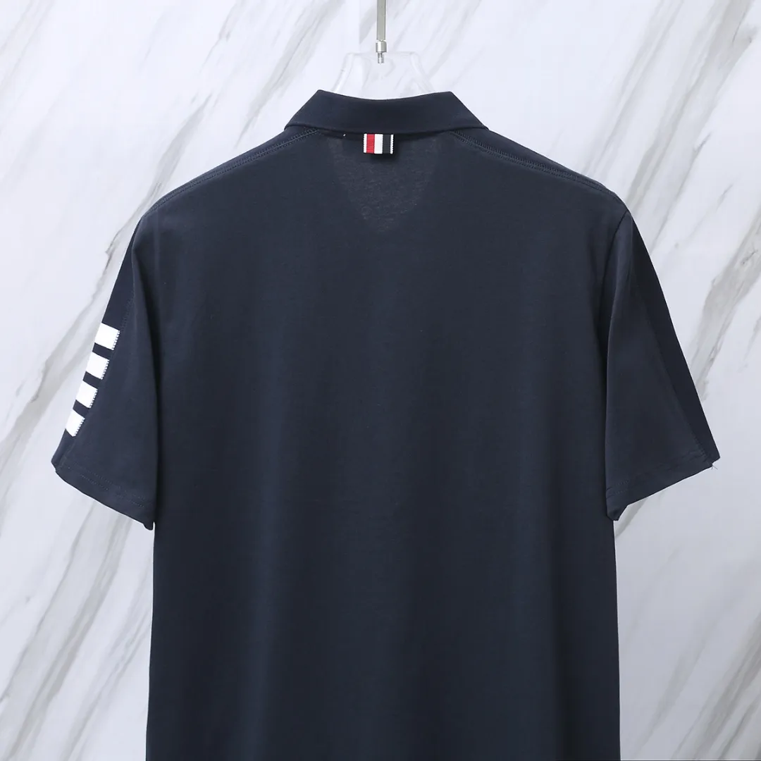 ：T 016（TB POLO） THOM BROWNE TB 260 POLO 260 Authentic Factory Quality Same Style + Authentic Size：0/1/2/3/4 ：White/Black/Navy Blue/Gray